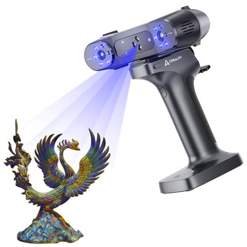 Creality RaptorX Escáner 3D para Impresión 3D, 60fps Escáner 3D Portátil con 3 Modo de Escaneo 34-Líneas-Láser-Azul y 7-Líneas-Láser-Azul y NIR